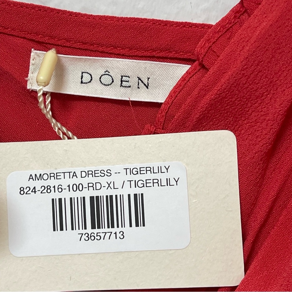 Doen Amoretta Dress Tigerlily Red Size XL - Picture 4 of 6